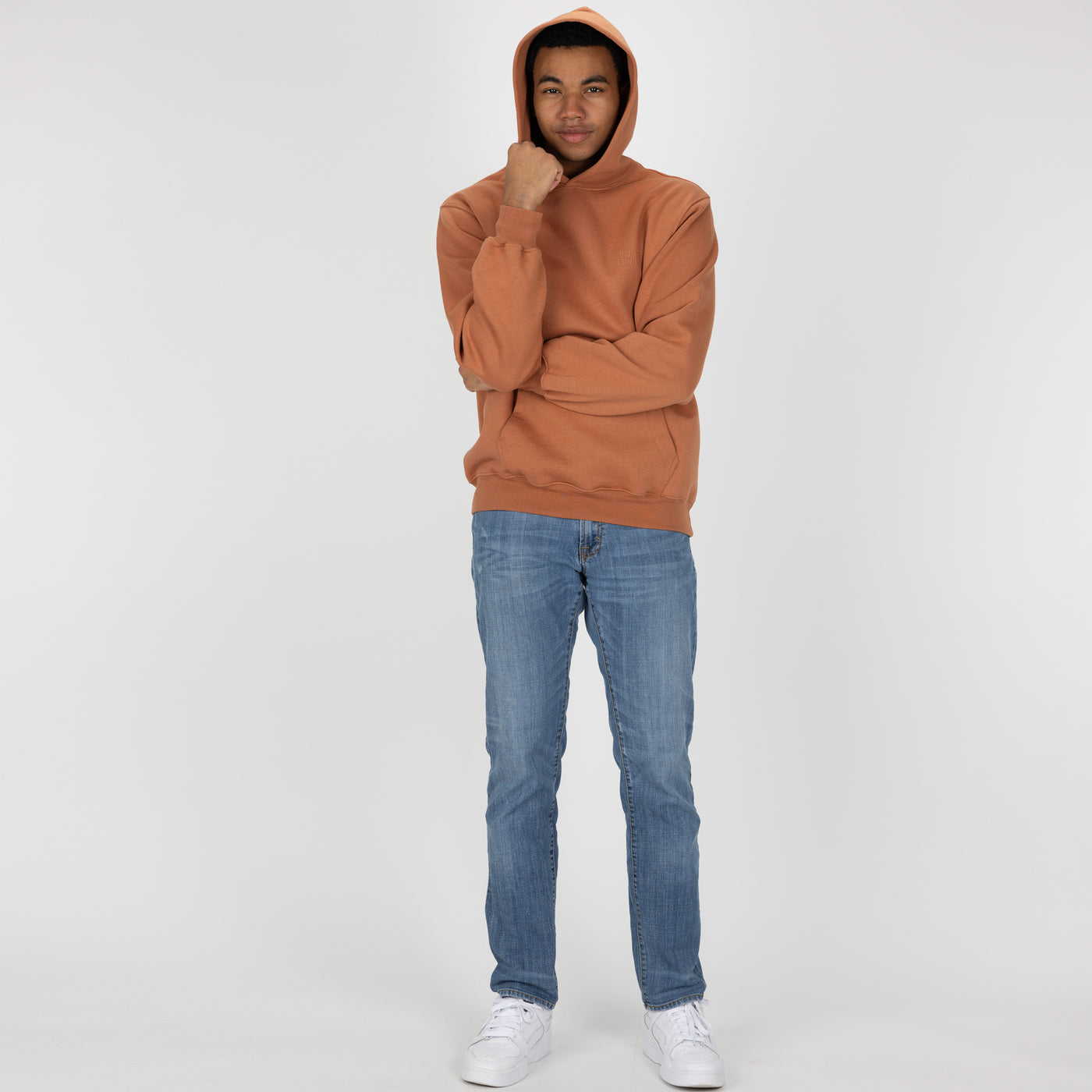 Gender Neutral Oversized Fleece Hoodie - Amber Brown