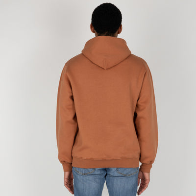 Gender Neutral Oversized Fleece Hoodie - Amber Brown