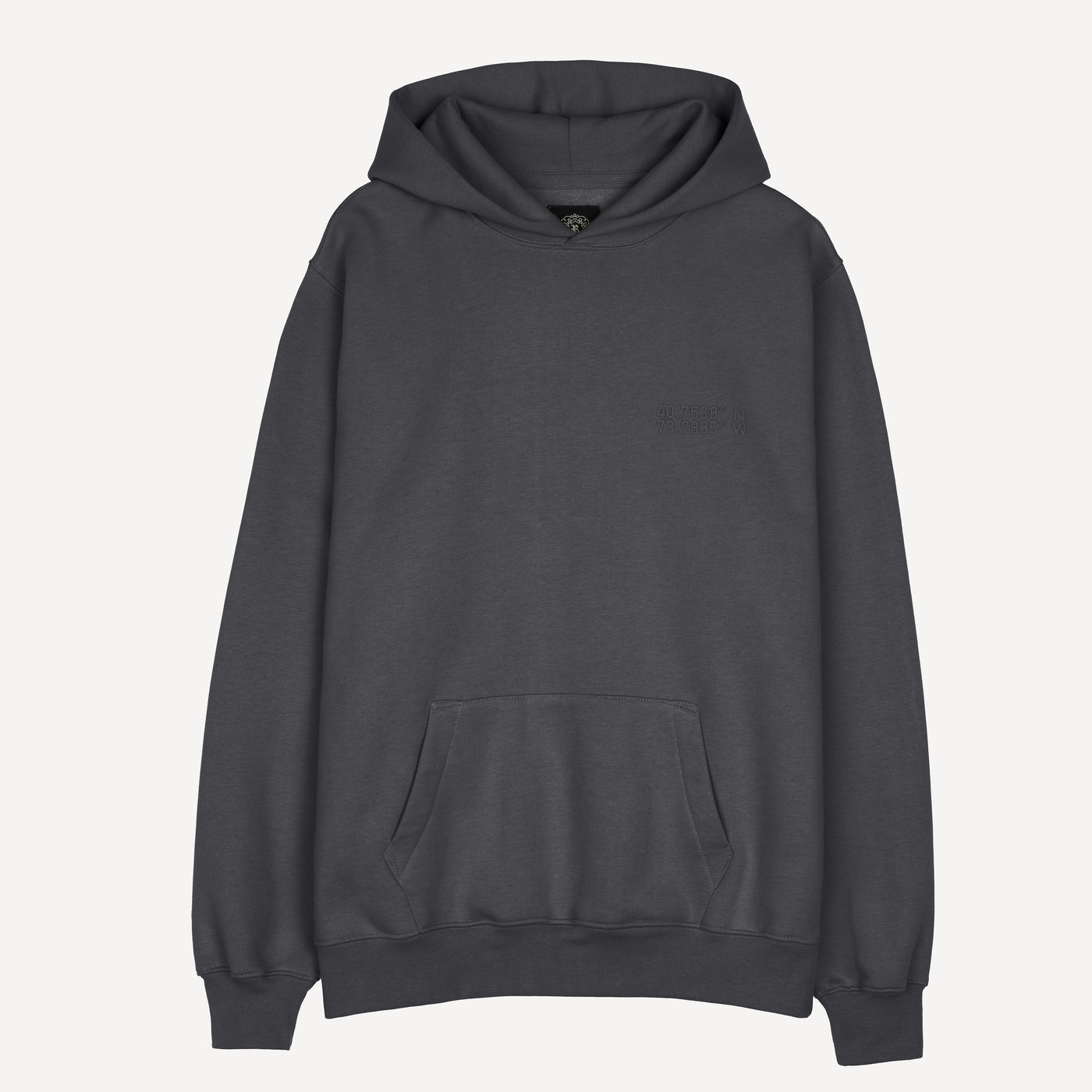 Gender Neutral Oversized Fleece Hoodie - Woodland Grey