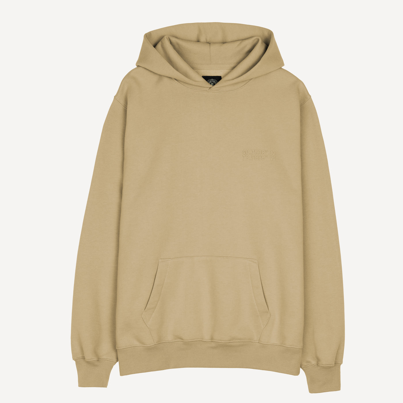 Gender Neutral Oversized Fleece Hoodie - Pale Khaki