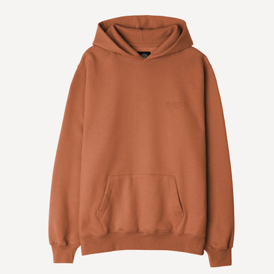 Gender Neutral Oversized Fleece Hoodie - Amber Brown