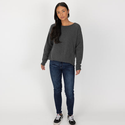 Sweater Knit Pullover - Charcoal