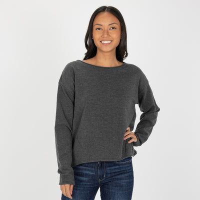 Sweater Knit Pullover - Charcoal