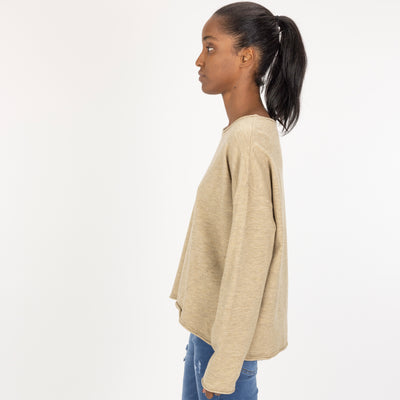 Sweater Knit Pullover - Camel