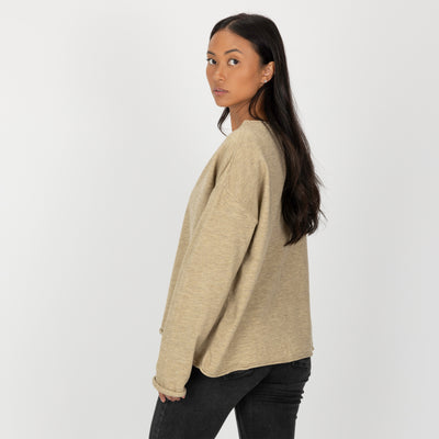 Sweater Knit Pullover - Camel