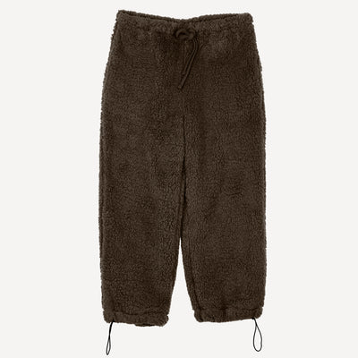 Womens Micro-poly Sherpa Fleece Pants - Major Brown