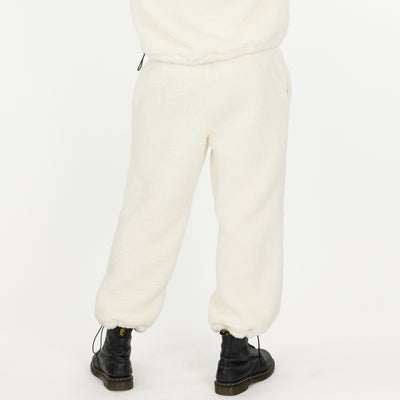 Womens Micro-poly Sherpa Fleece Pants - Egret