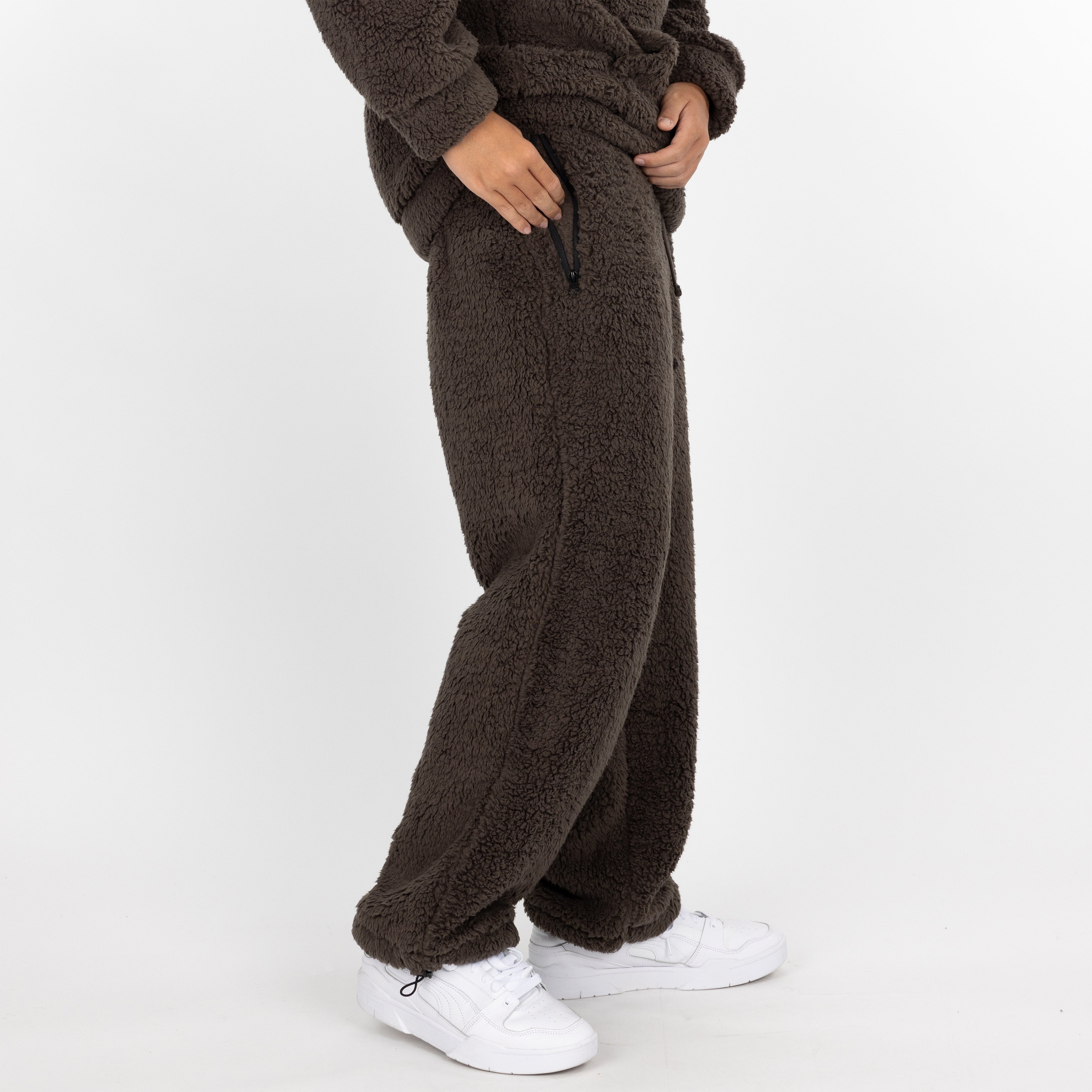 Mens Micro-poly Sherpa Fleece Pants - Major Brown – Ravelheart