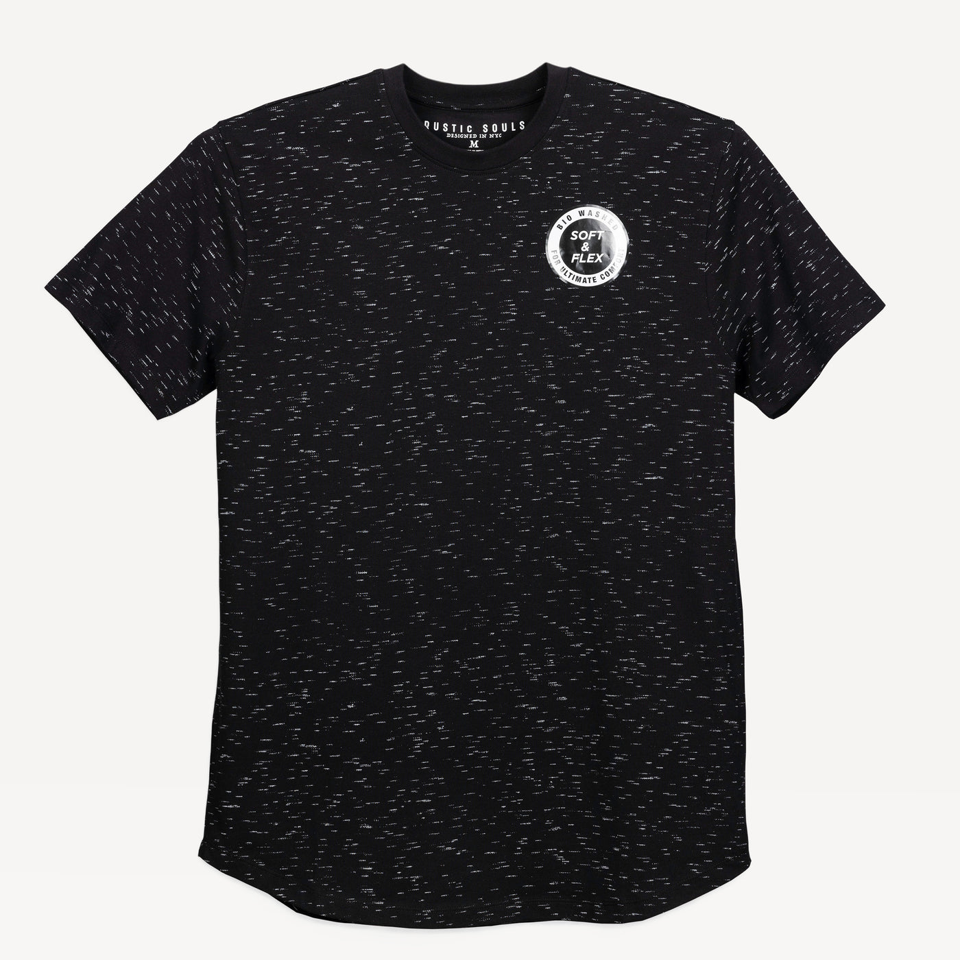 Biowash Printed Flex Tee - Black