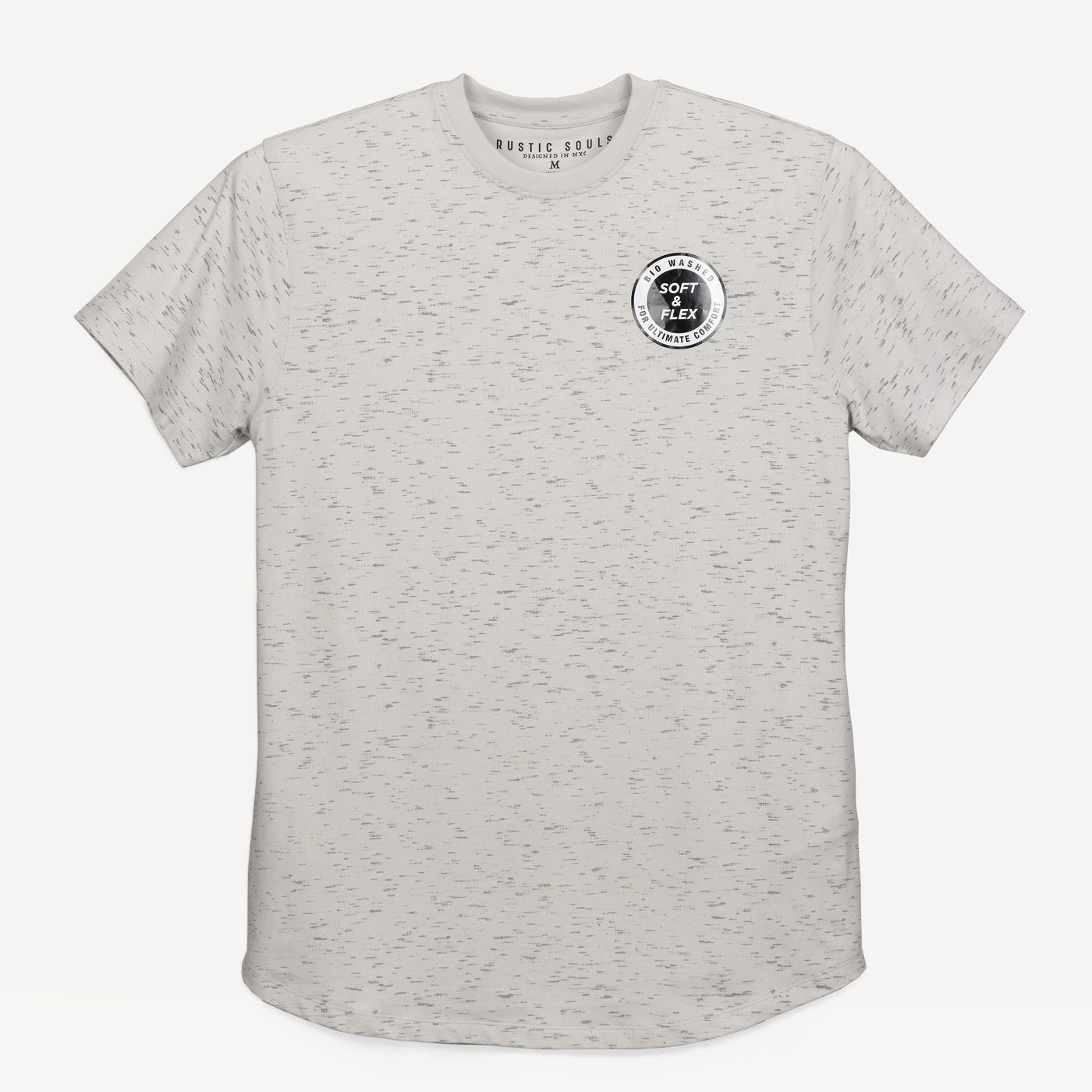 Biowash Printed Flex Tee - Oyster Mushroom