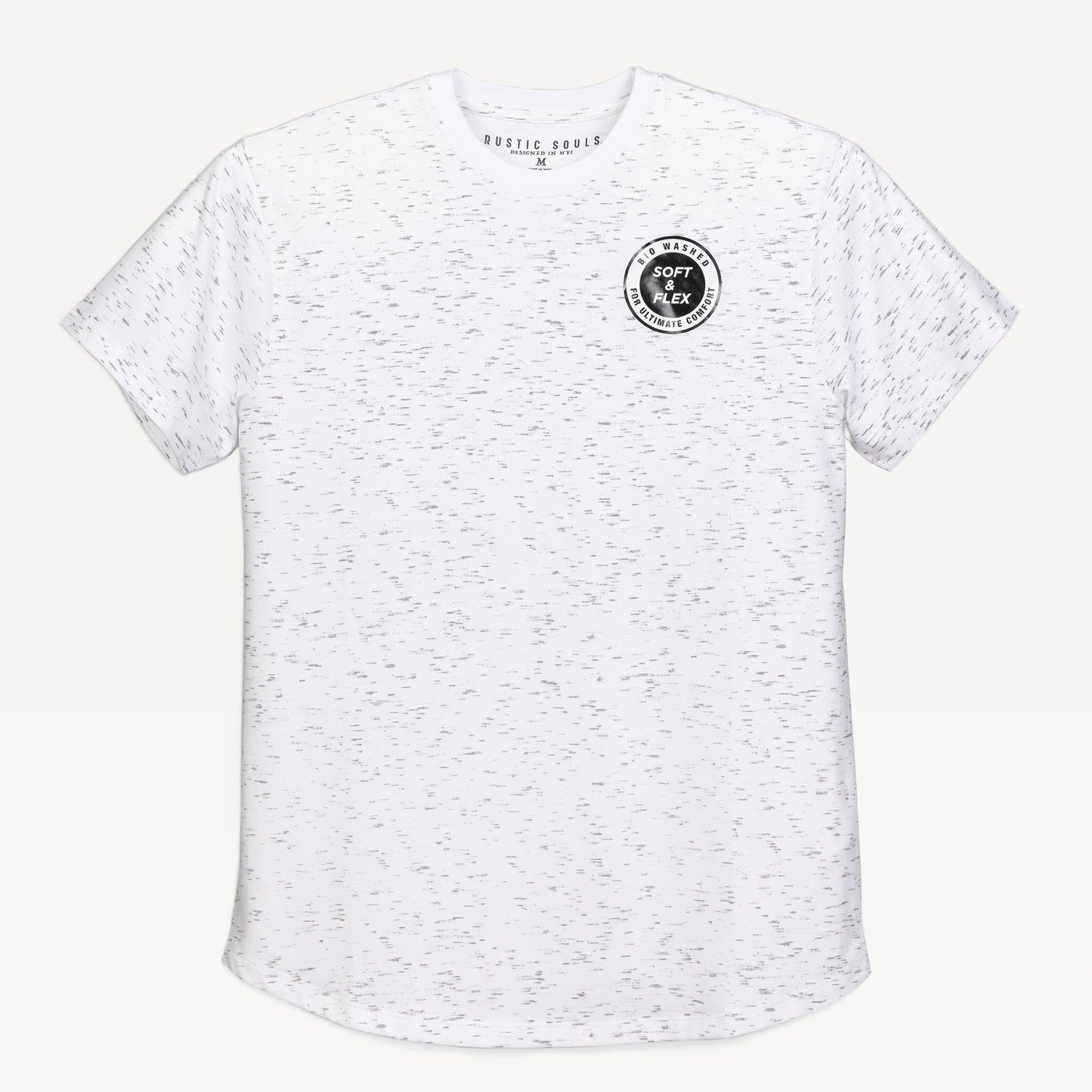 Biowash Printed Flex Tee - White