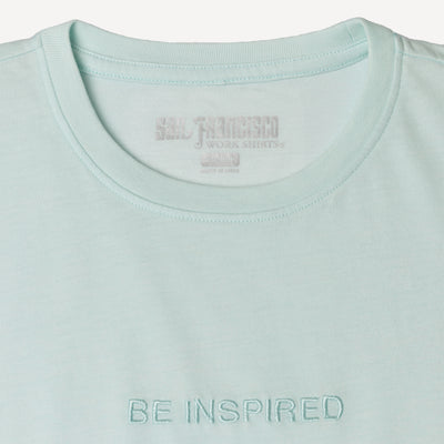 Washed Embroidered Crewneck Tee - Cooling Spray / Be Inspired