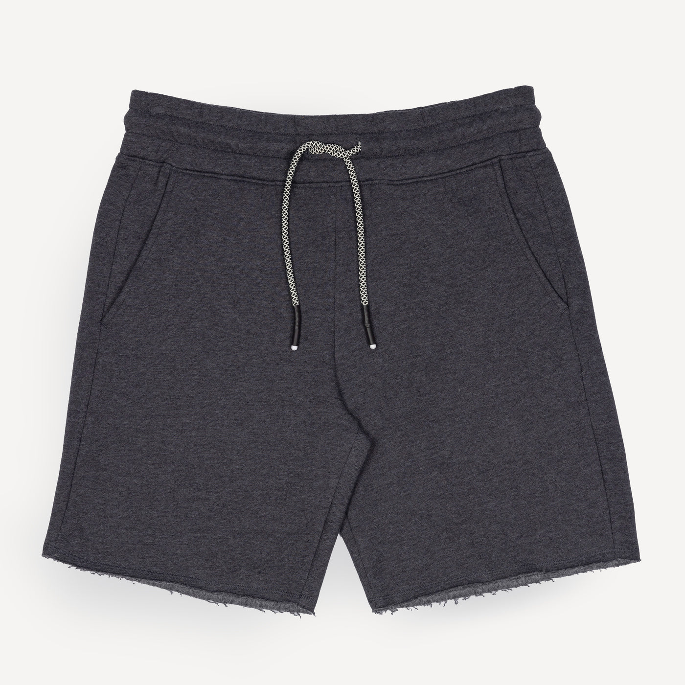 Mens Raw Edge Fleece Shorts - Woodland Grey