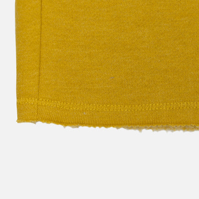 Mens Raw Edge Fleece Shorts - Lemon Curry