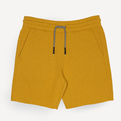 Mens Raw Edge Fleece Shorts - Tawny Olive