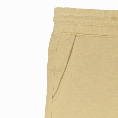 Mens Raw Edge Fleece Shorts 5.5 inch Inseam - Pale Khaki