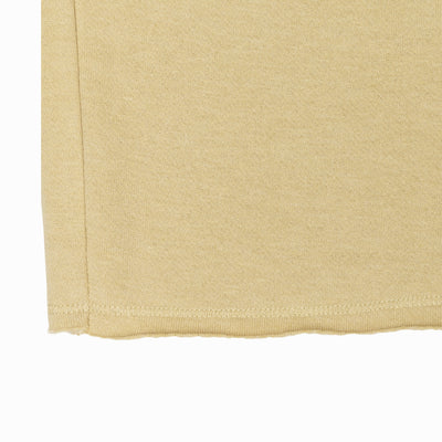 Mens Raw Edge Fleece Shorts - Pale Khaki