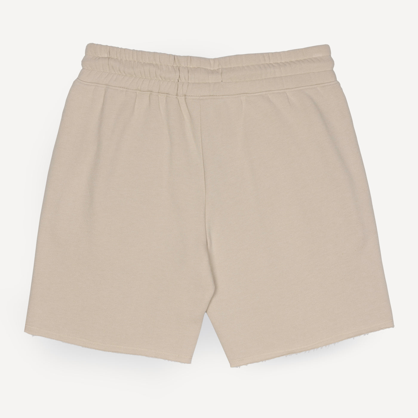 Mens Raw Edge Fleece Shorts - Oatmeal