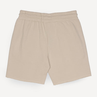 Mens Raw Edge Fleece Shorts - Oatmeal