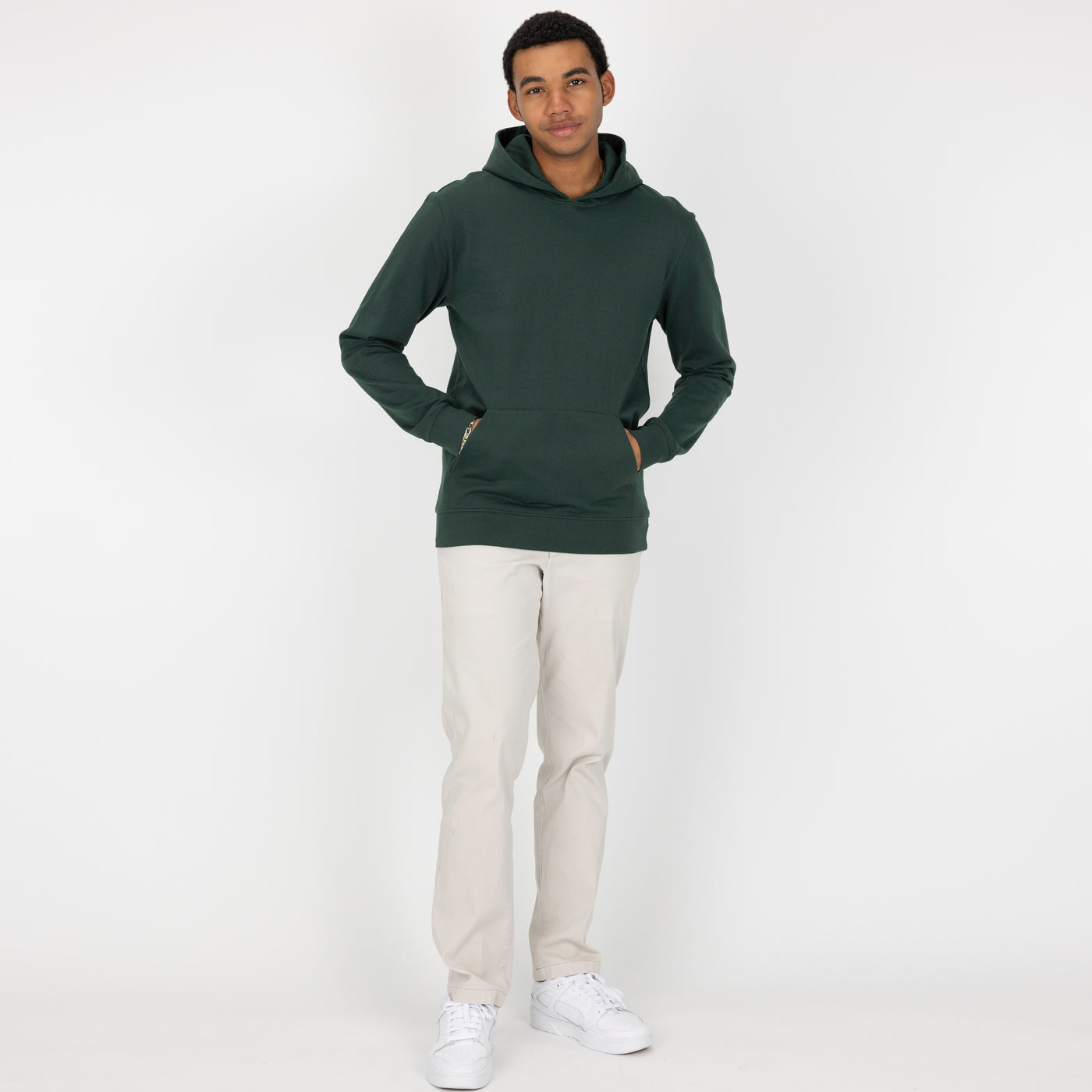 Pullover Hoodie made with 100% Recycled Fiber - Green