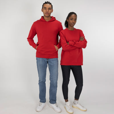 Pullover Hoodie made with 100% Recycled Fiber - Red