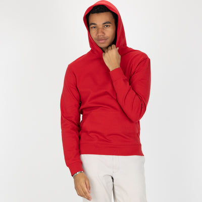 Pullover Hoodie made with 100% Recycled Fiber - Red