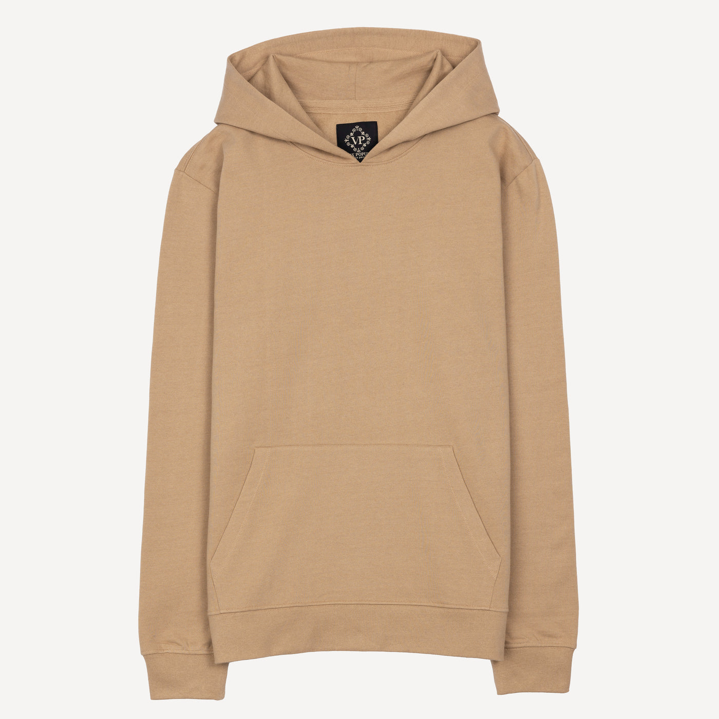 Pullover Hoodie made with 100% Recycled Fiber - Tan