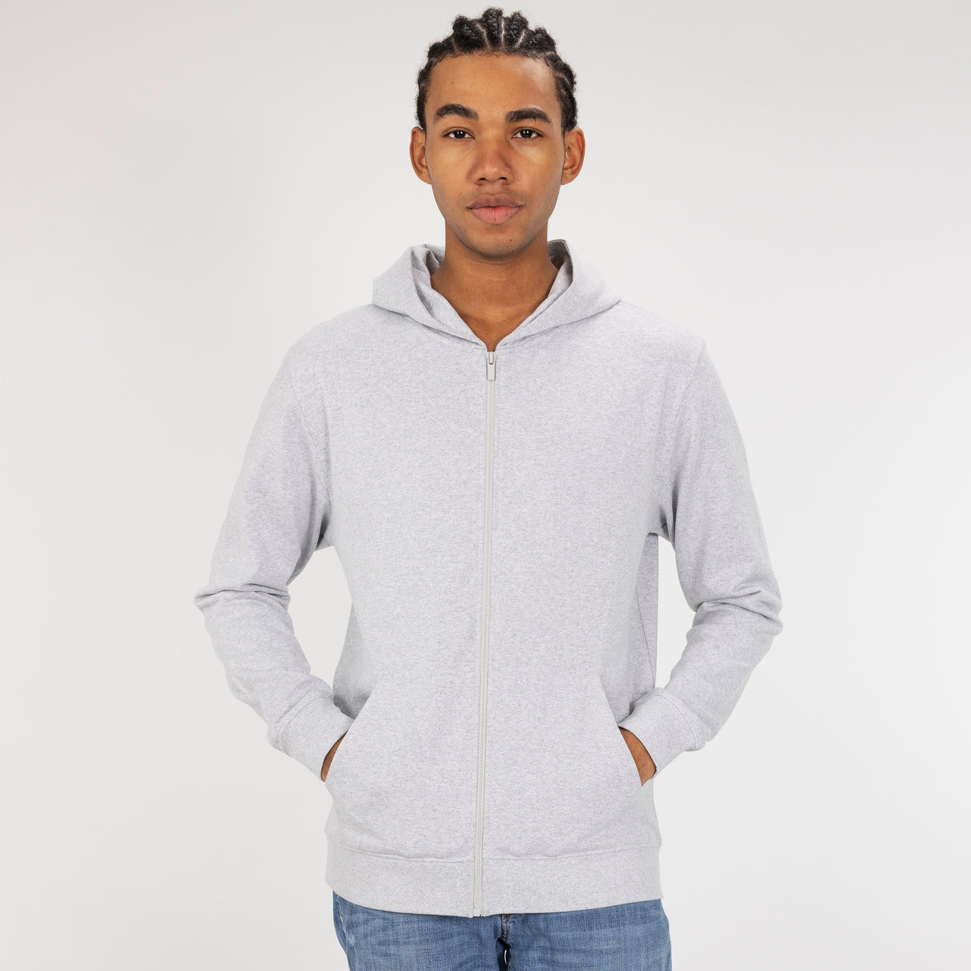 Pullover Hoodie made with 100% Recycled Fiber - White Heather