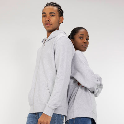 Pullover Hoodie made with 100% Recycled Fiber - White Heather