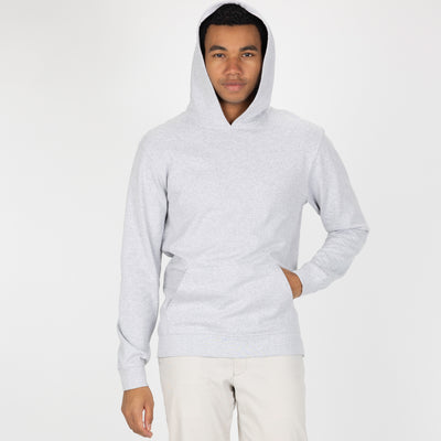 Pullover Hoodie made with 100% Recycled Fiber - White Heather