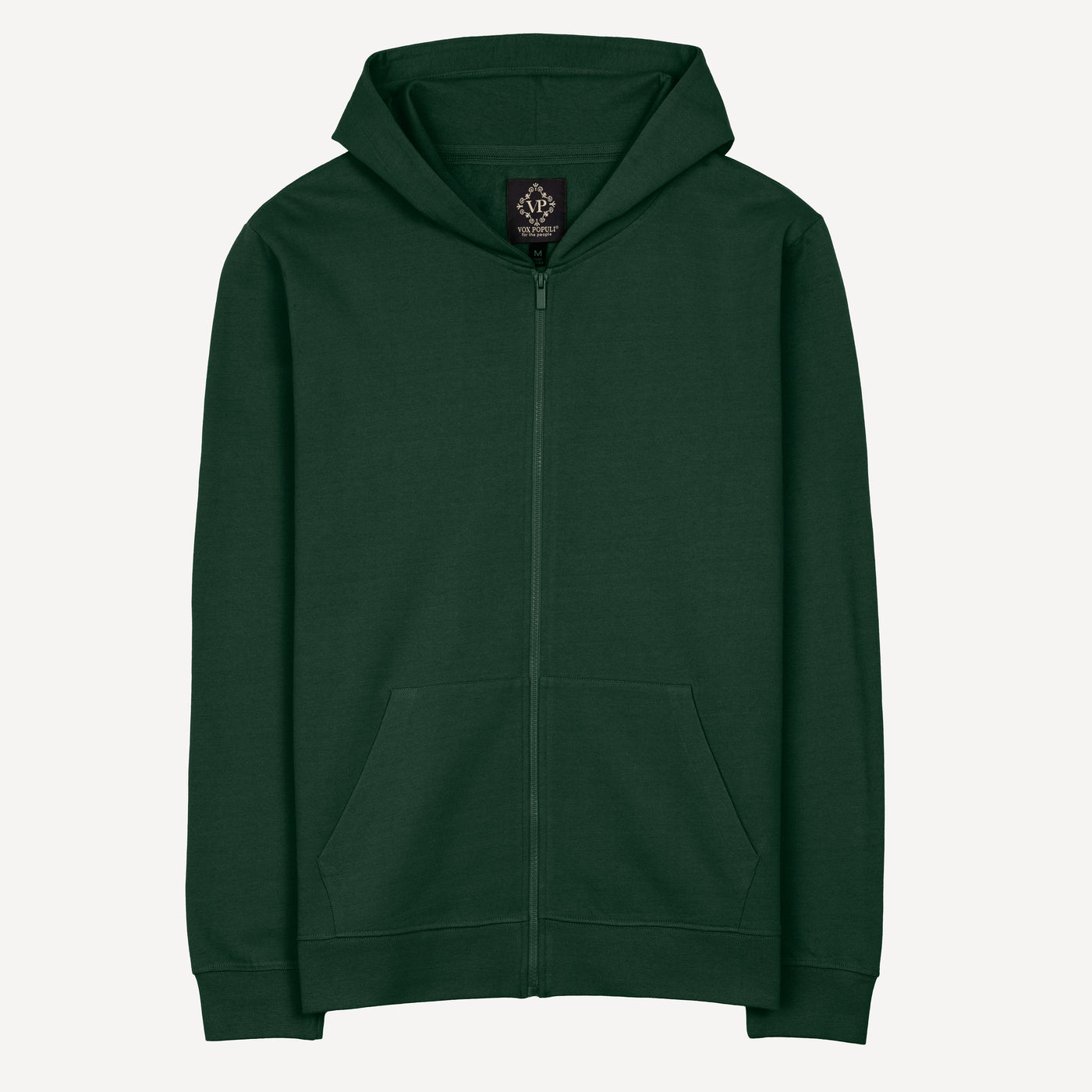 Zip Hoodie made with 100% Recycled Fiber - Green