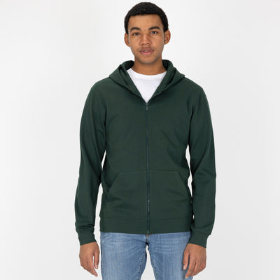 Zip Hoodie made with 100% Recycled Fiber - Green