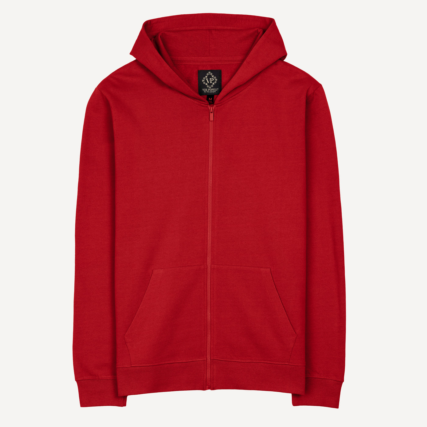 Zip Hoodie made with 100% Recycled Fiber - Red