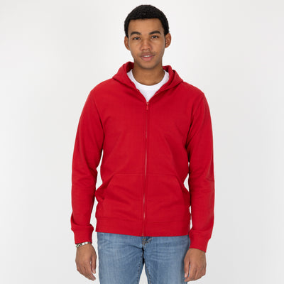 Zip Hoodie made with 100% Recycled Fiber - Red