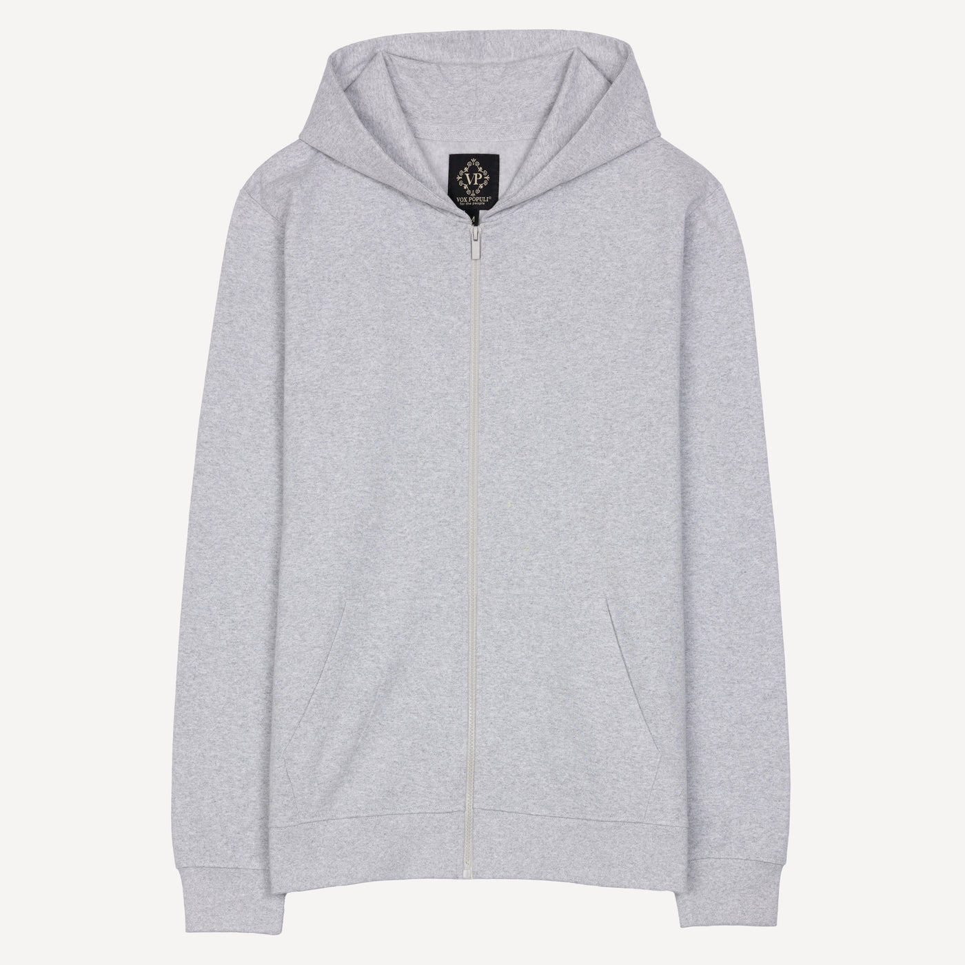 Zip Hoodie made with 100% Recycled Fiber - White Heather