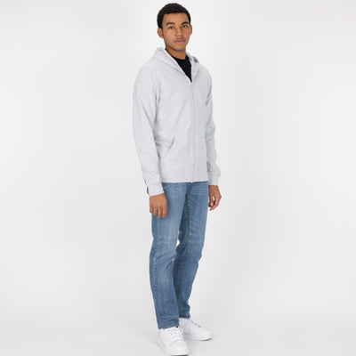 Zip Hoodie made with 100% Recycled Fiber - White Heather