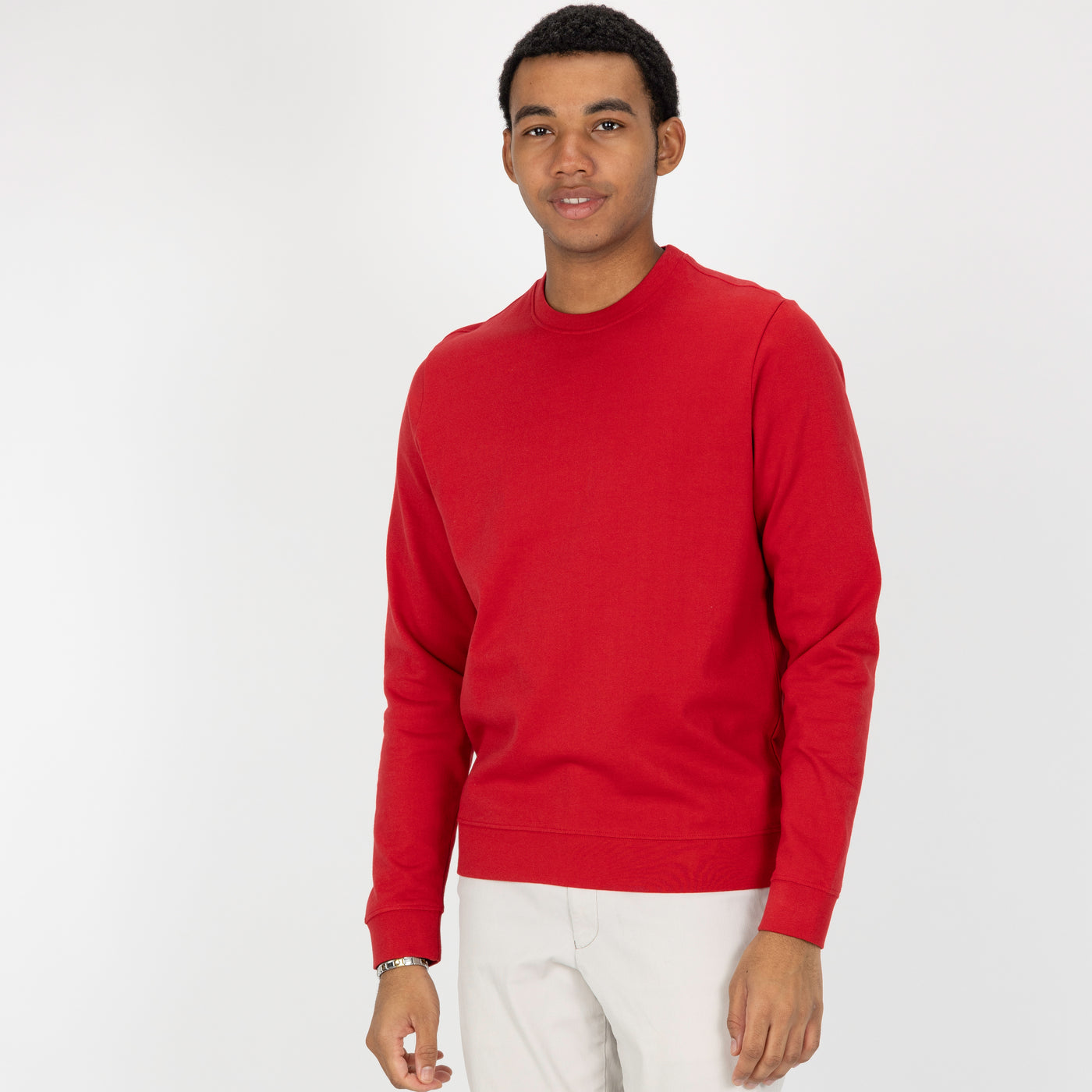 Fleece Crew made with 100% Recycled Fiber - Red