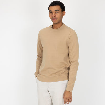 Fleece Crew made with 100% Recycled Fiber - Tan