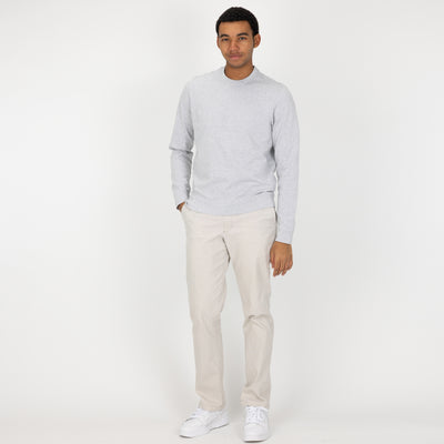 Fleece Crew made with 100% Recycled Fiber - White Heather